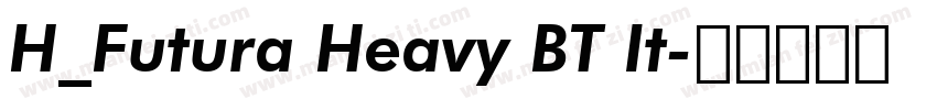 H_Futura Heavy BT It字体转换